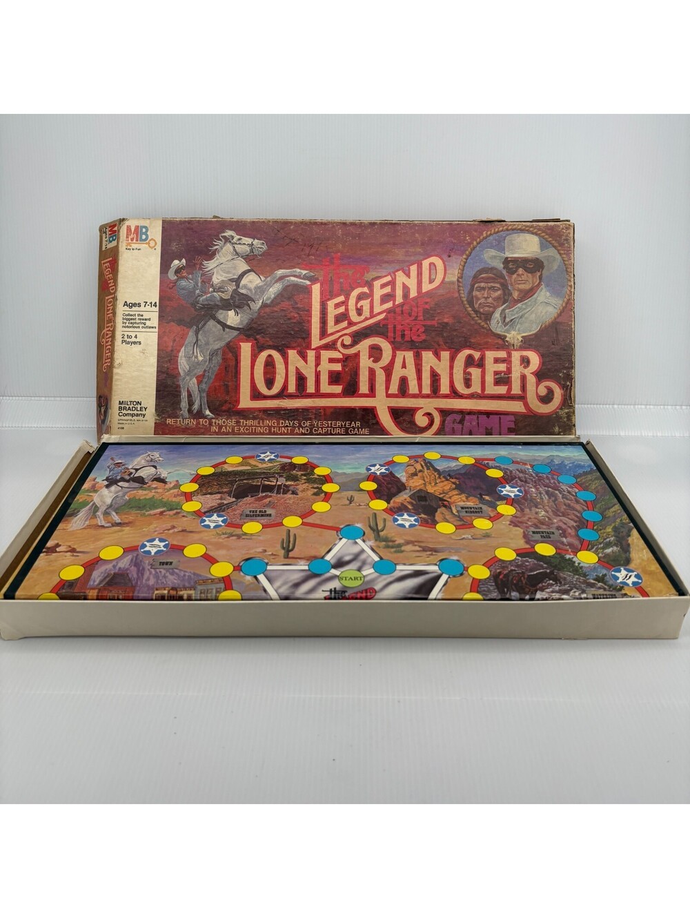 1980 Milton Bradley Legend Of The Lone Ranger Board Game #4108 Western Vintage